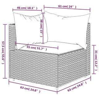 VidaXL Ecksofa poly-rattan  