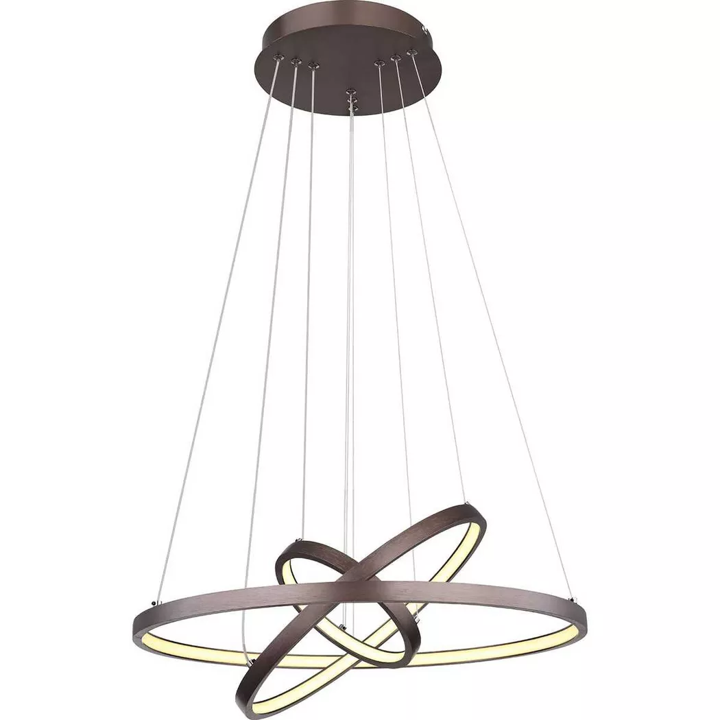 mutoni light – Hängeleuchte Ralph Metall kaffee opal LED 51, One Size