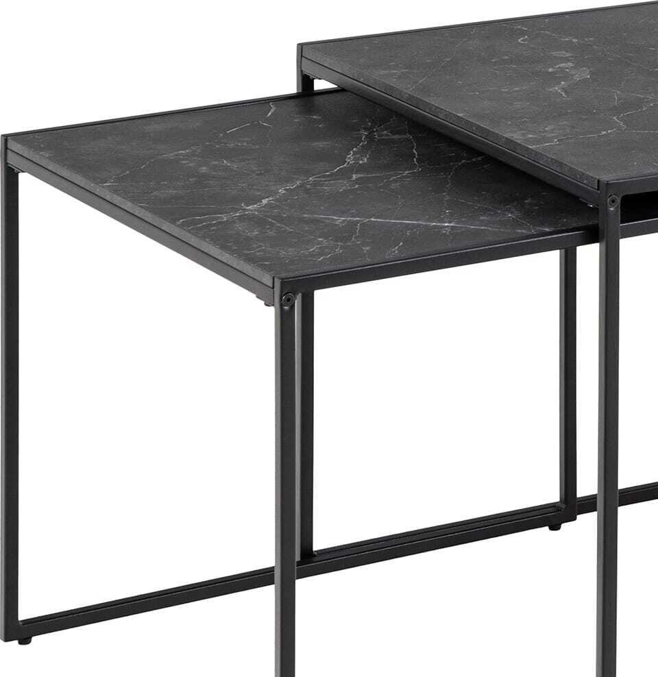 mutoni Ensemble de tables basses Eternity noir (3 pièces)  