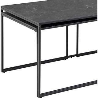 mutoni Ensemble de tables basses Eternity noir (3 pièces)  