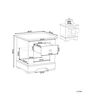 Beliani Comodino en Truciolato Classico WINGLAY  