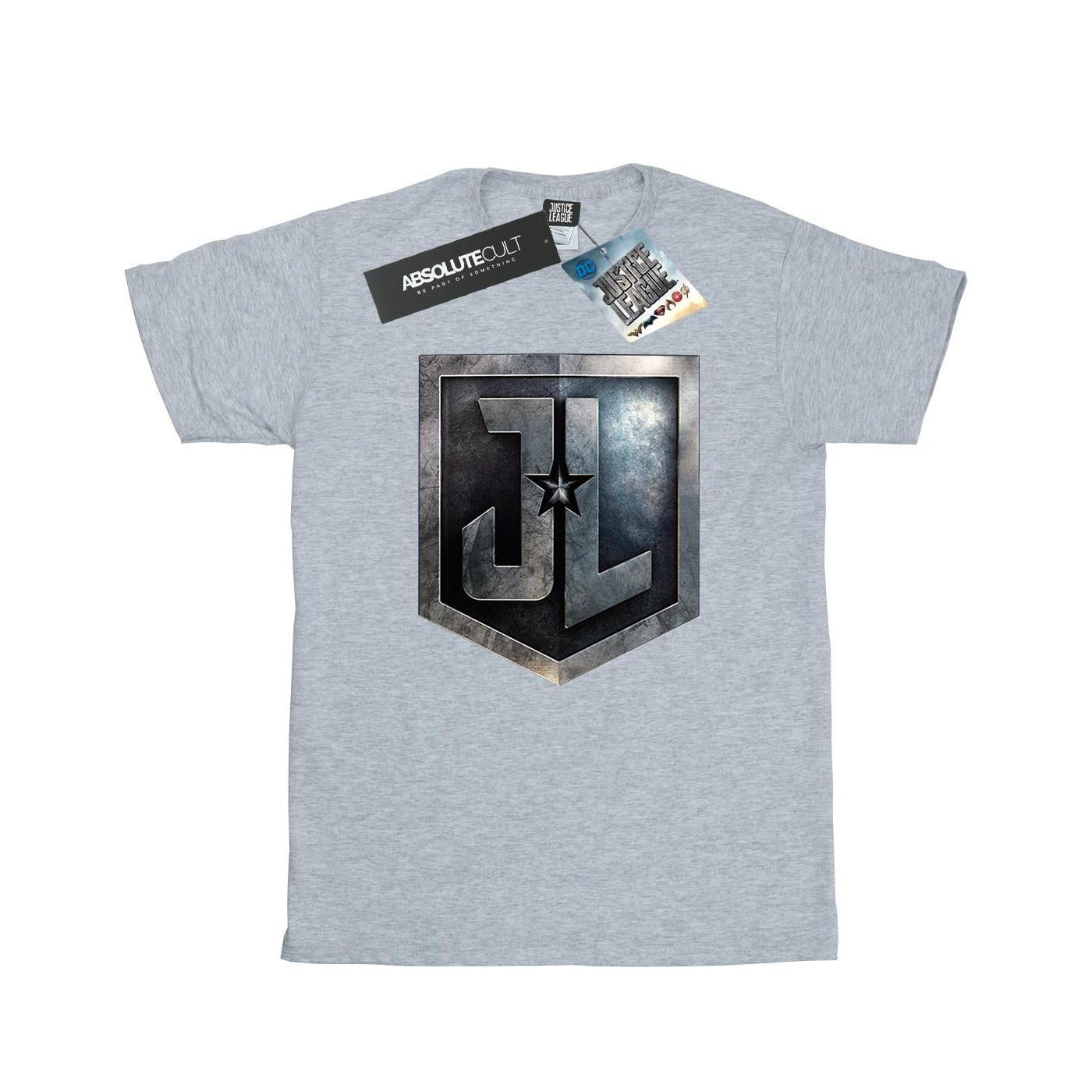 Image of Justice League Movie Shield Tshirt Damen Grau 3XL