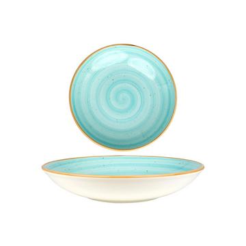 Assiette creuses - Aqua -  Porcelaine - lot de 6