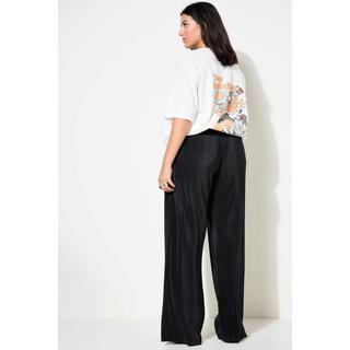 Studio Untold  Pantalon plissé, taille haute, coupe Wide Legs, imprimé léopard 