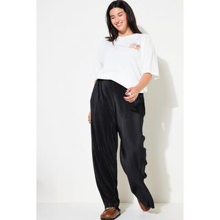 Studio Untold  Pantalon plissé, taille haute, coupe Wide Legs, imprimé léopard 