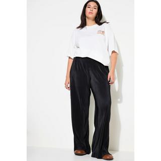 Studio Untold  Pantalon plissé, taille haute, coupe Wide Legs, imprimé léopard 