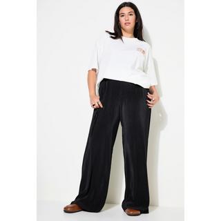 Studio Untold  Pantalon plissé, taille haute, coupe Wide Legs, imprimé léopard 