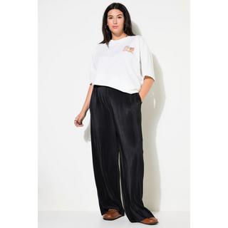 Studio Untold  Pantalon plissé, taille haute, coupe Wide Legs, imprimé léopard 