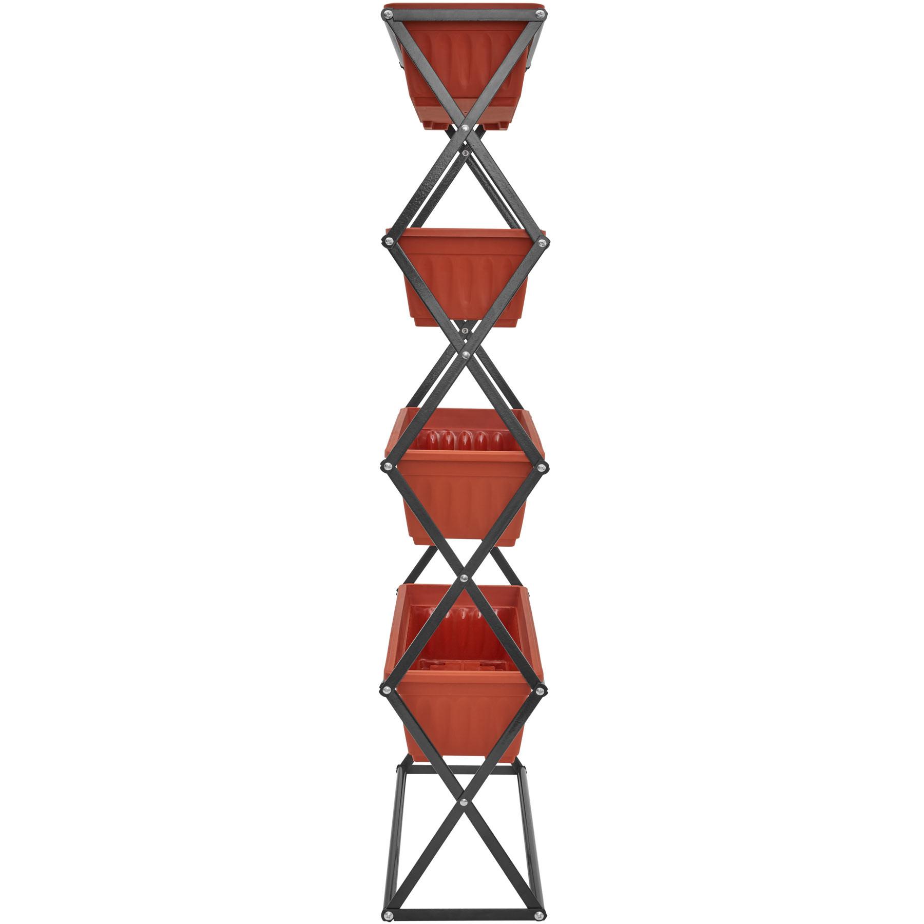 Tectake Vertikalbeet mit 4 Kästen 52x21x127cm  