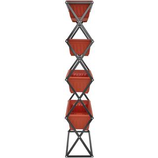 Tectake Fioriera verticale con 4 vasi 52 x 21 x 127 cm  