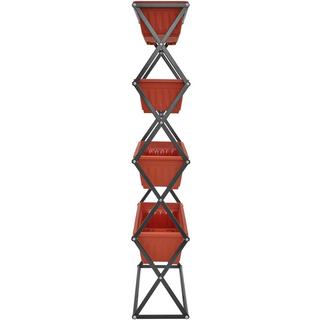 Tectake Jardinière verticale avec 4 bacs à fleurs 52 x 21 x 127 cm  