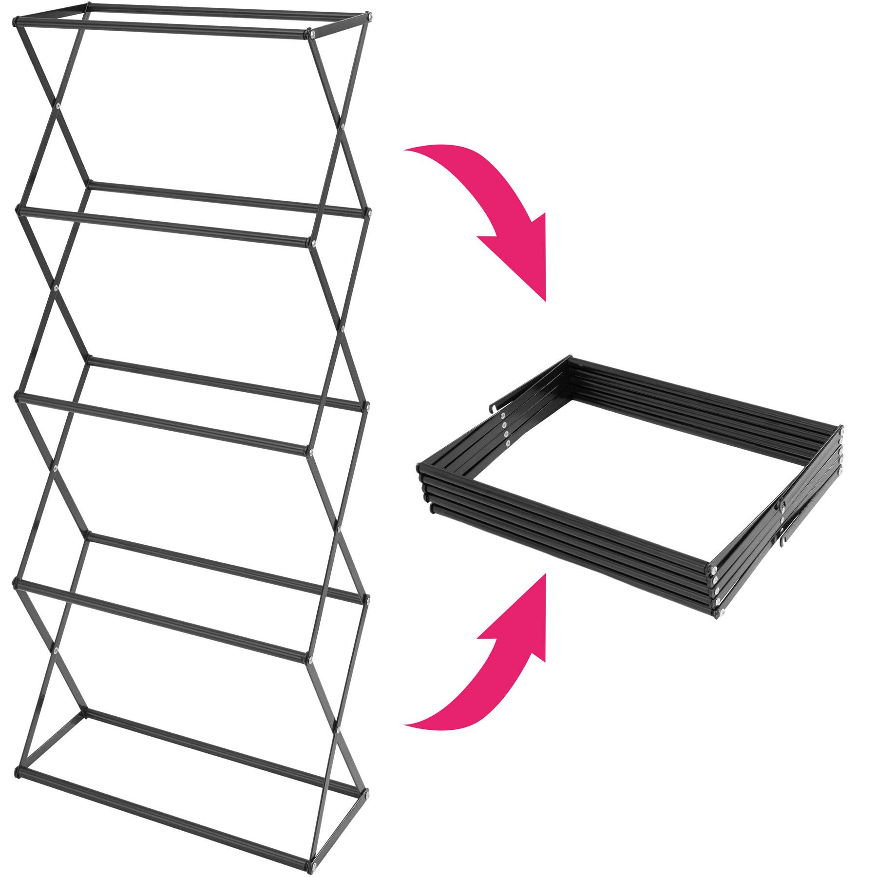 Tectake Jardinière verticale avec 4 bacs à fleurs 52 x 21 x 127 cm  