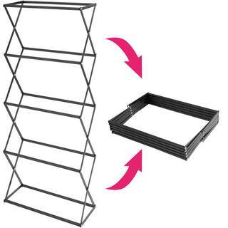 Tectake Jardinière verticale avec 4 bacs à fleurs 52 x 21 x 127 cm  
