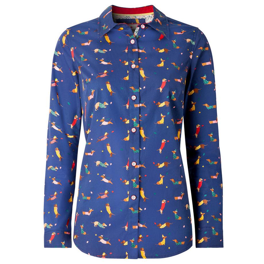 Joe Browns Baumwollhemd Dackelmotiv  