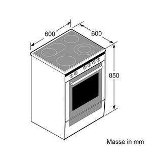 Bosch  Elektroherd 60 cm Weiß HKL050020C freistehender 