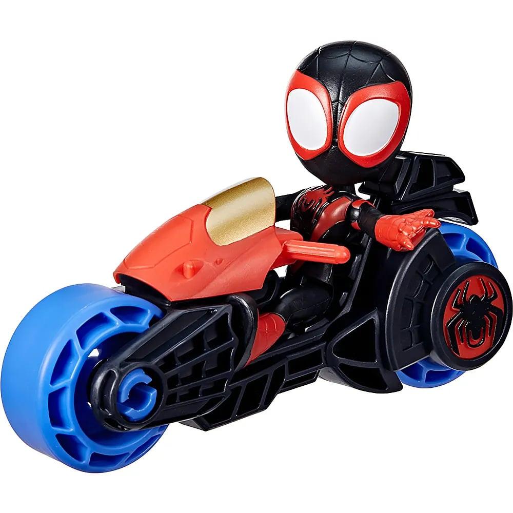 Image of Spiderman Spidey Miles Morales Motorcycle Rot Bunt