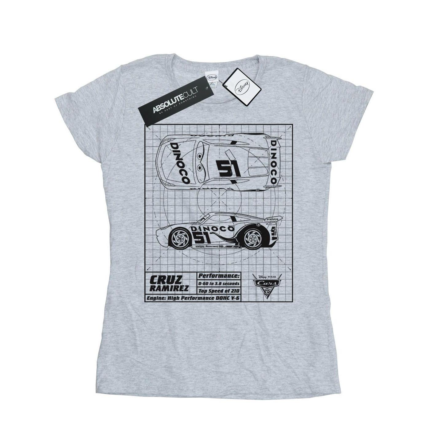 Image of Cars Cruz Ramirez Blueprint Tshirt Damen Grau XXL