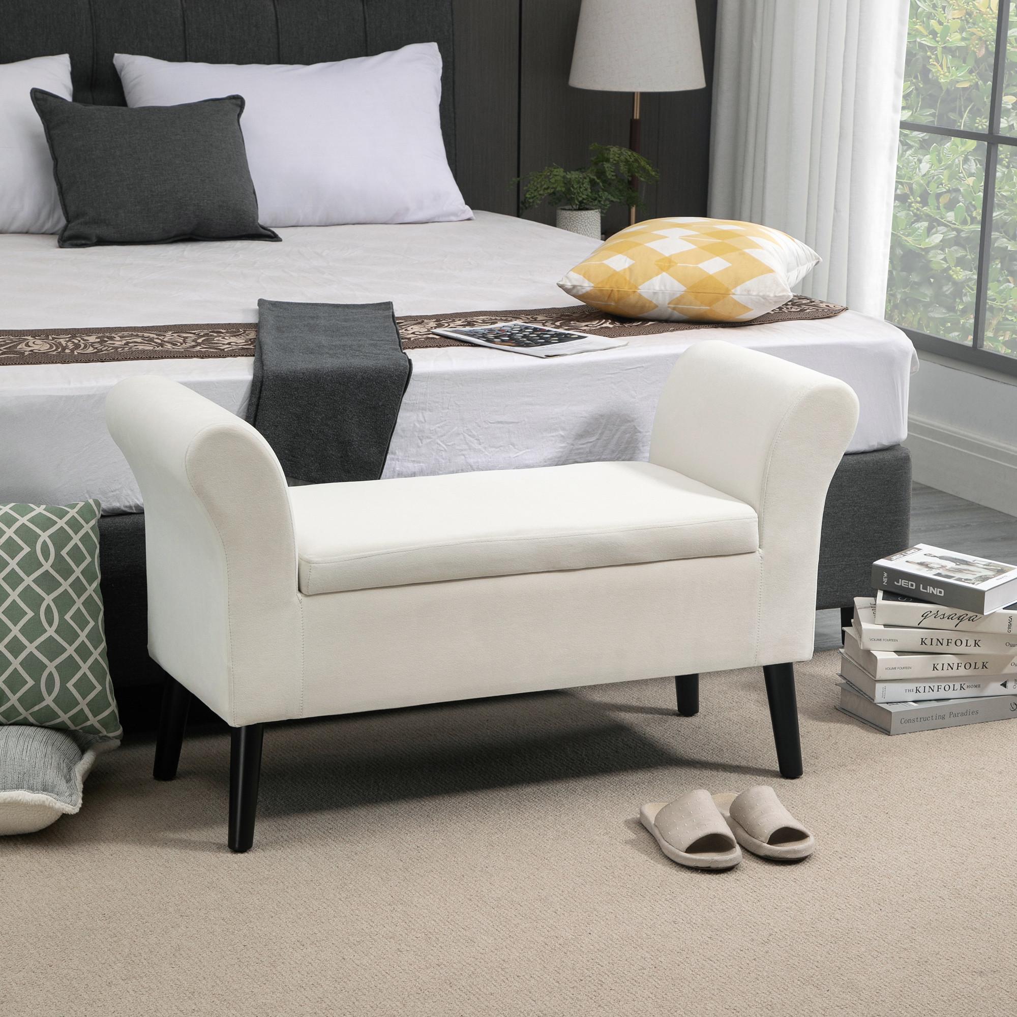 HOMCOM Banc avec espace de rangement  