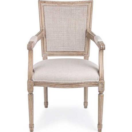 mutoni Sedia imbottita con braccioli Liliane Beige  