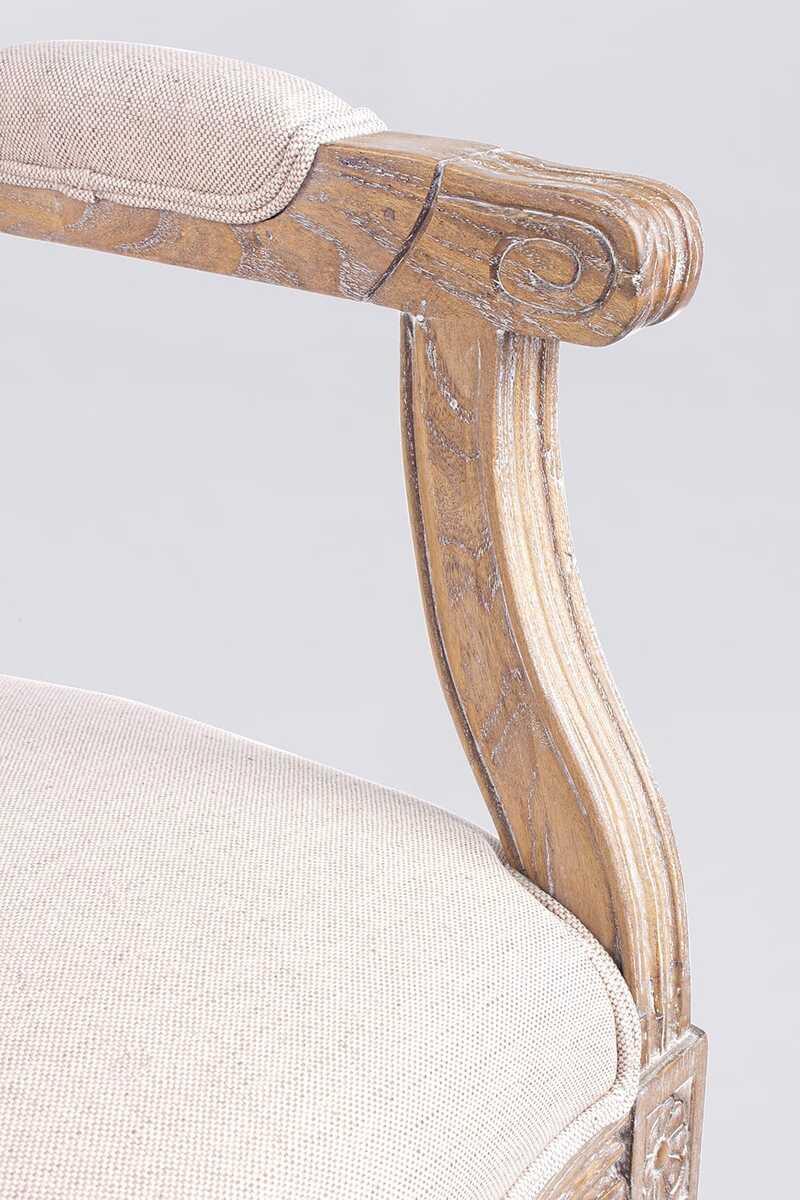 mutoni Chaise rembourrée avec accoudoirs Liliane Beige  