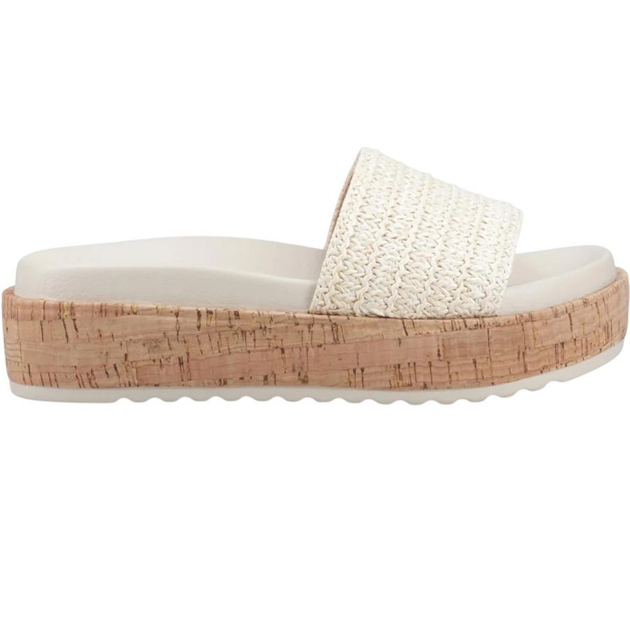 Sandales Unies À Talons Compensés Faye Alti Raffia
