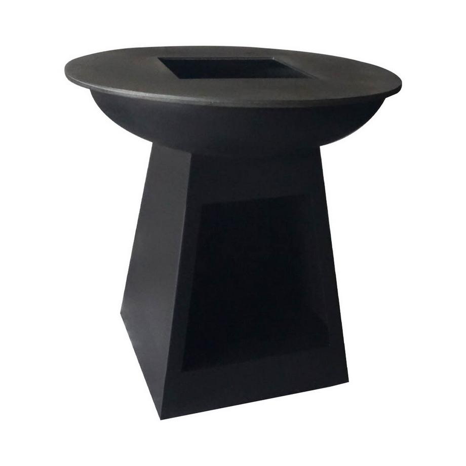 Mr. Grill  Plaque à feu avec compartiment à bois & anneau de gril Black 