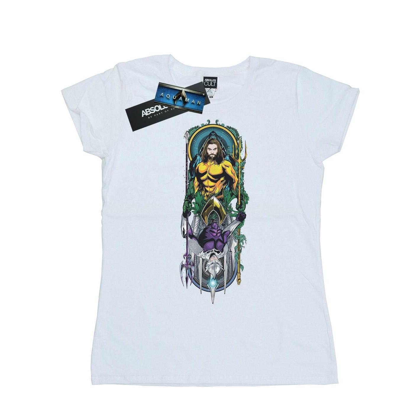 Image of Aquaman Ocean Master Tshirt Damen Weiss M