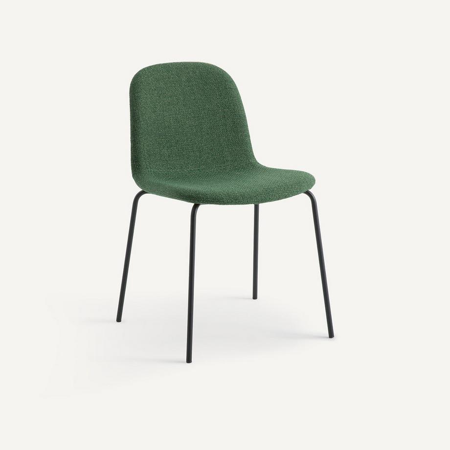 Stuhl aus meliertem Natté-Stoff