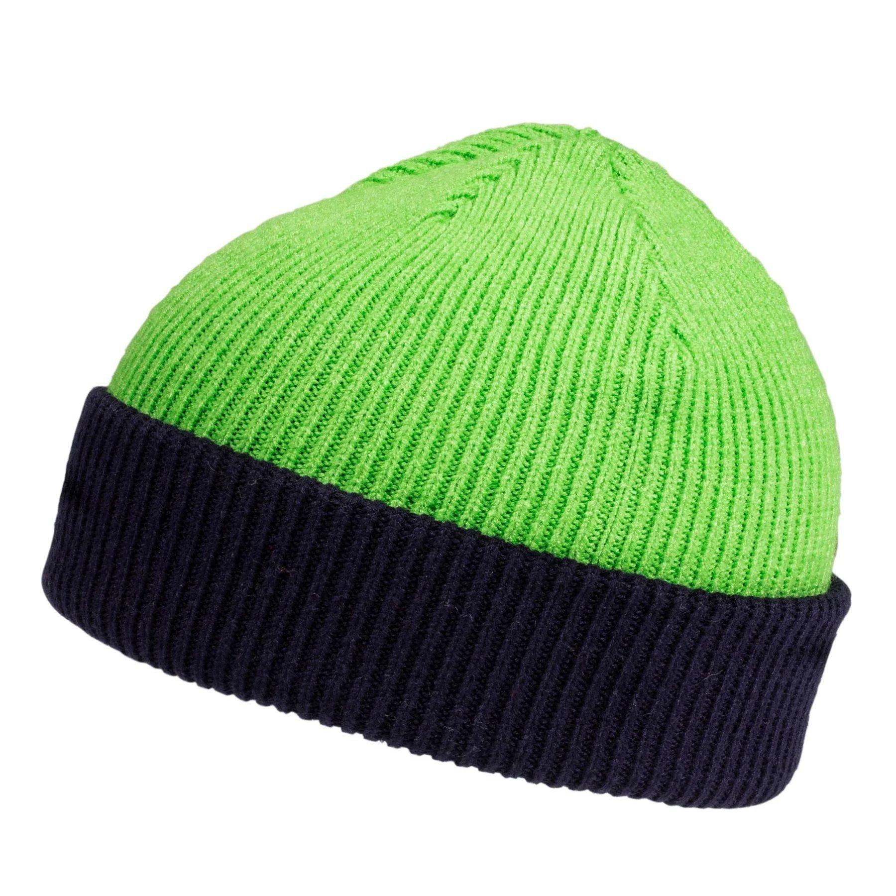 Image of 83679 Bonnet Reversible Maille Soft Touch Unisex Grün ONE SIZE