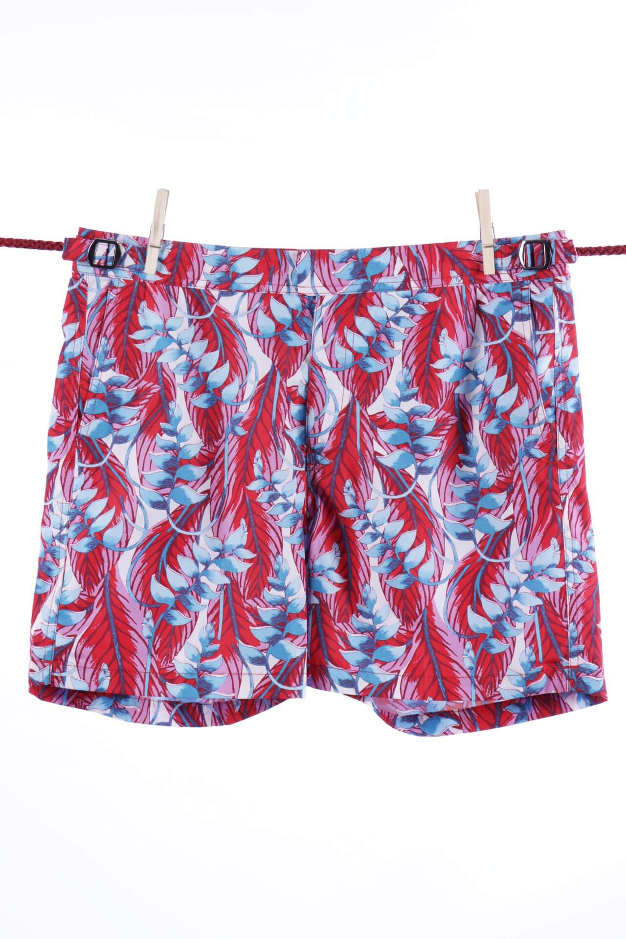 Image of Jungle Fluo Badeshorts - Modell Formentera Herren Rot L