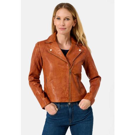 RICANO  Lederjacke, Bikerjacke mit Reverskragen 