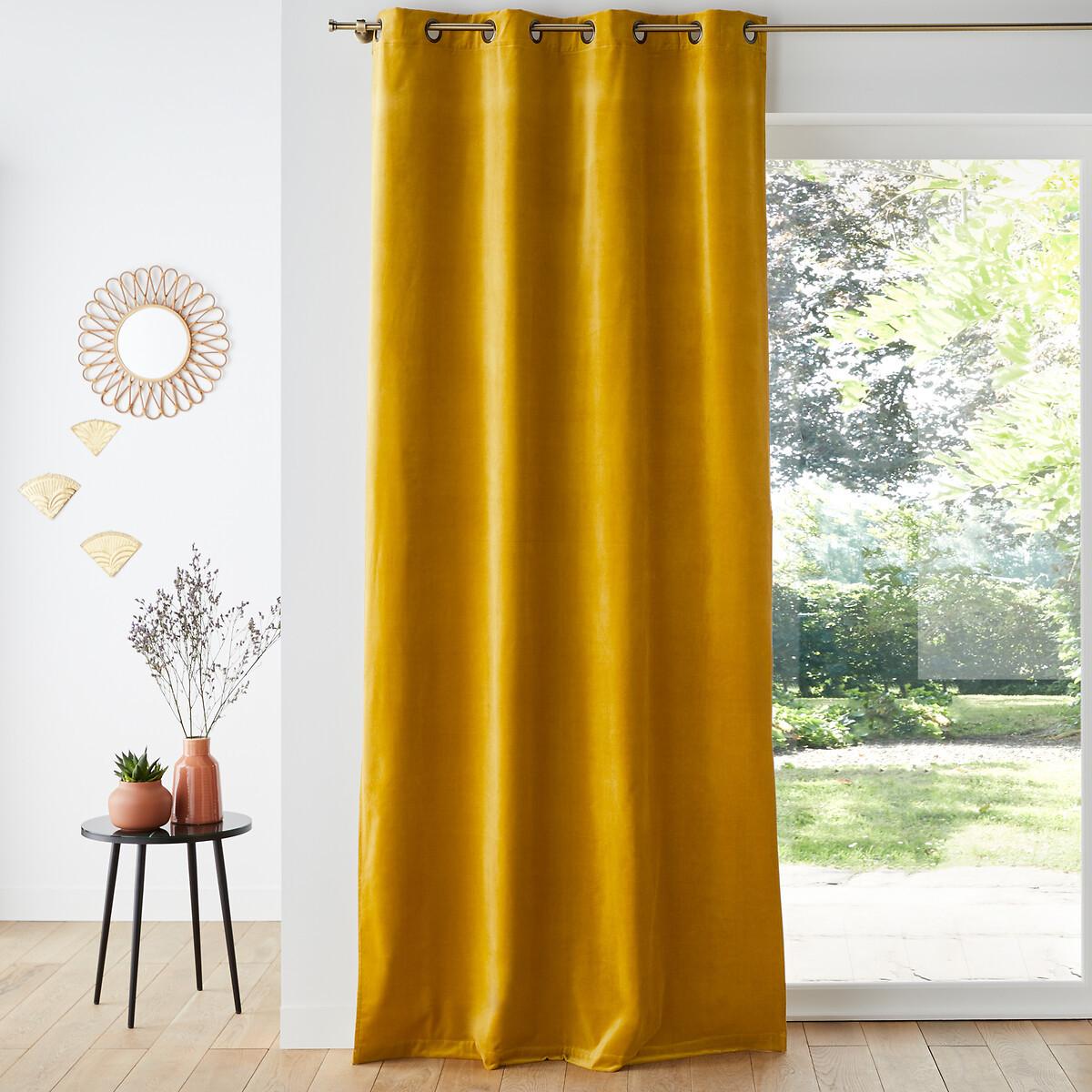 Image of Vorhang Velvet Mit Ösen Unisex Gelb 135x260 cm