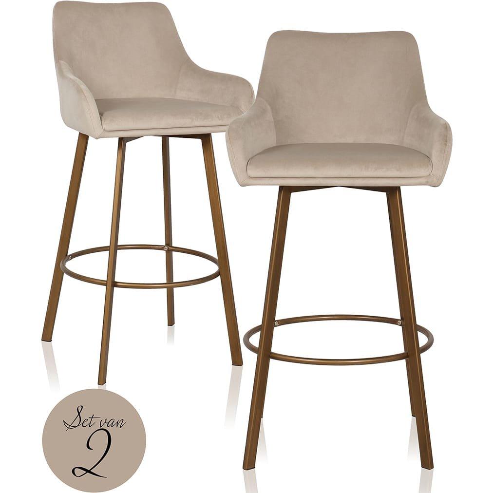 Image of Barstuhl Cressida Velvet 102 (2er-Set) Barstuhl Cressida Velvet 102 (2er-Set)