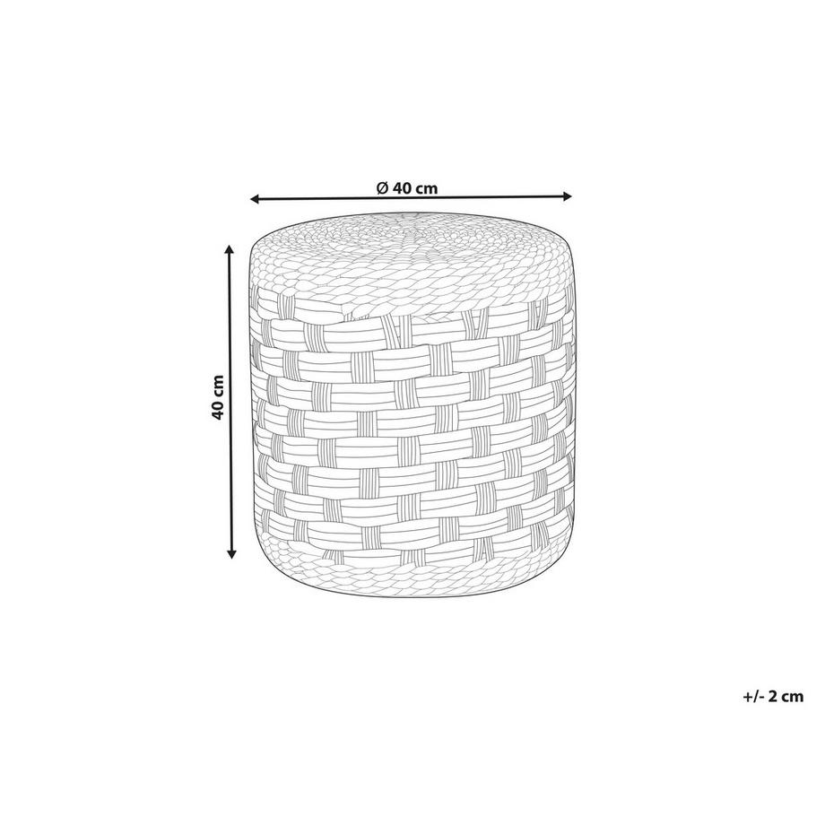 Beliani Pouf en Herbier marin Boho BASSLET  