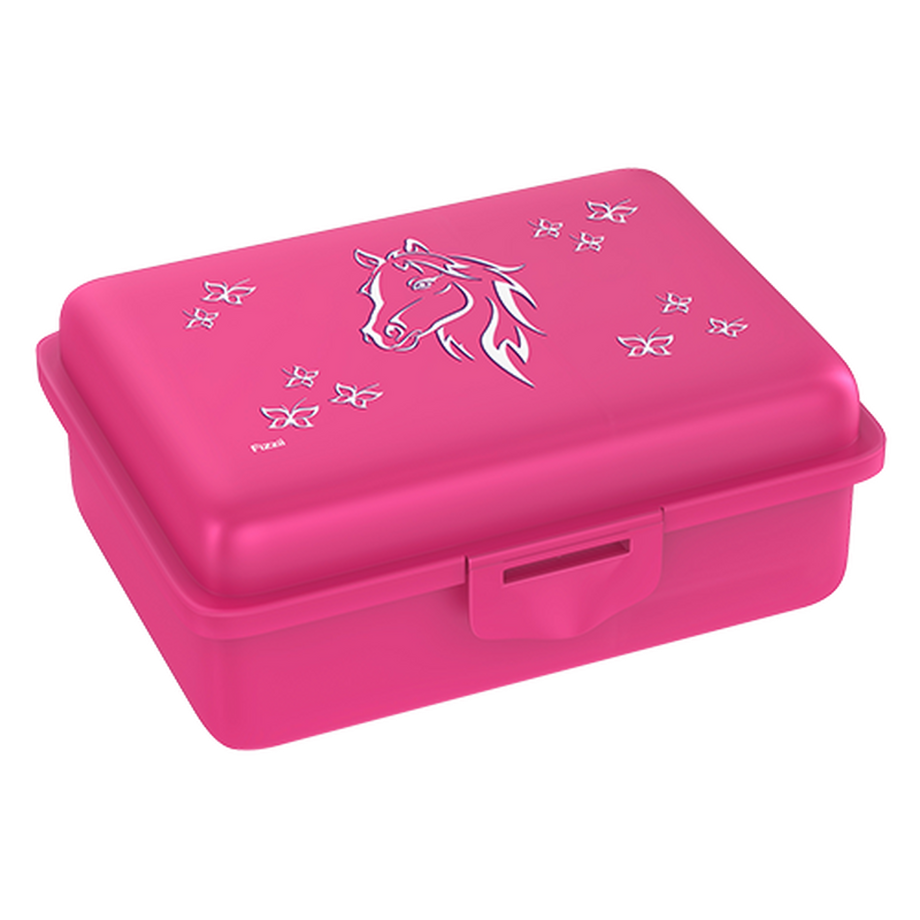 Fizzii Lunchbox mit Trennfach pink, Pferd
