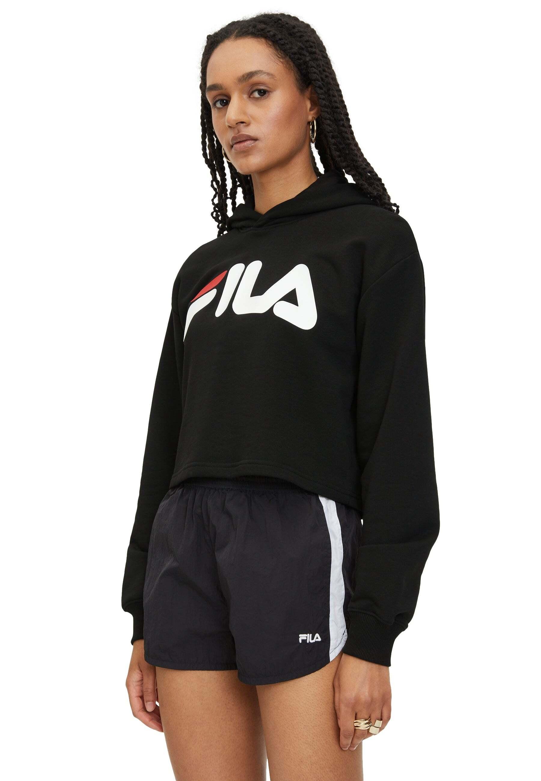 Image of Sweatshirts Lafia Cropped Logo Hoody Damen Schwarz XS
