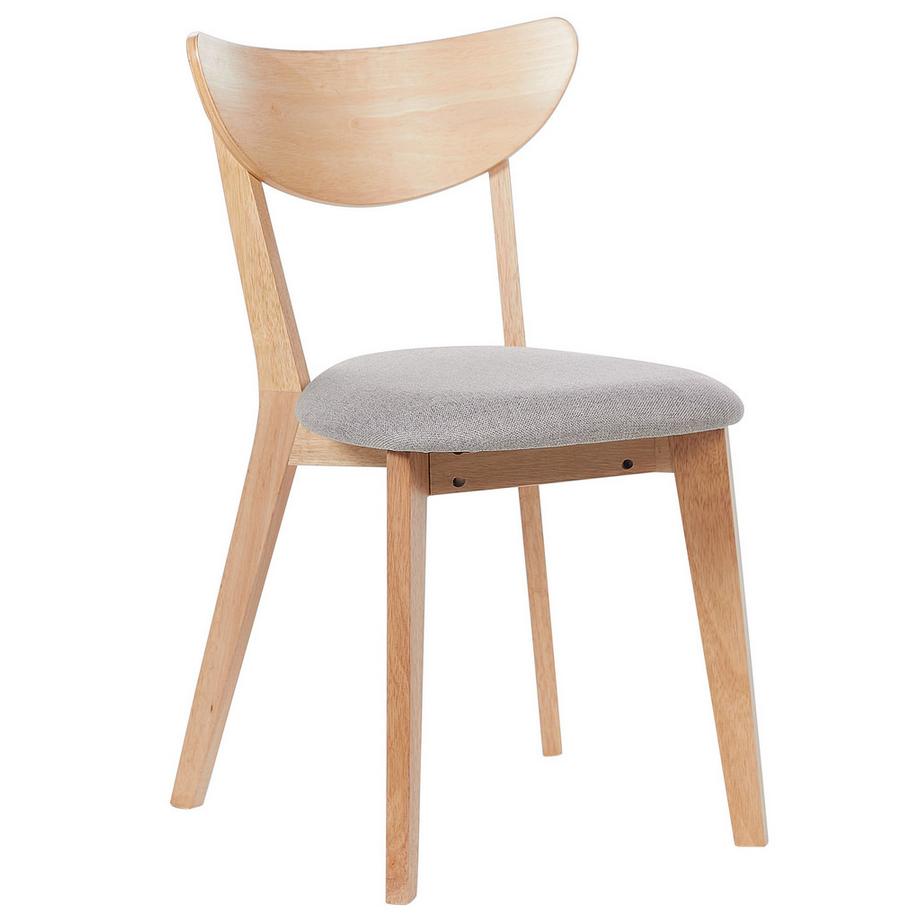 Beliani Lot de 2 chaises de salle à manger en Bois d'hévéa Traditionnel ERIE  