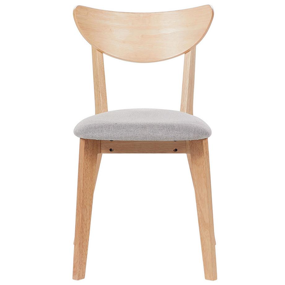 Beliani Lot de 2 chaises de salle à manger en Bois d'hévéa Traditionnel ERIE  