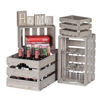 Shabby Holzkiste - 4er Set