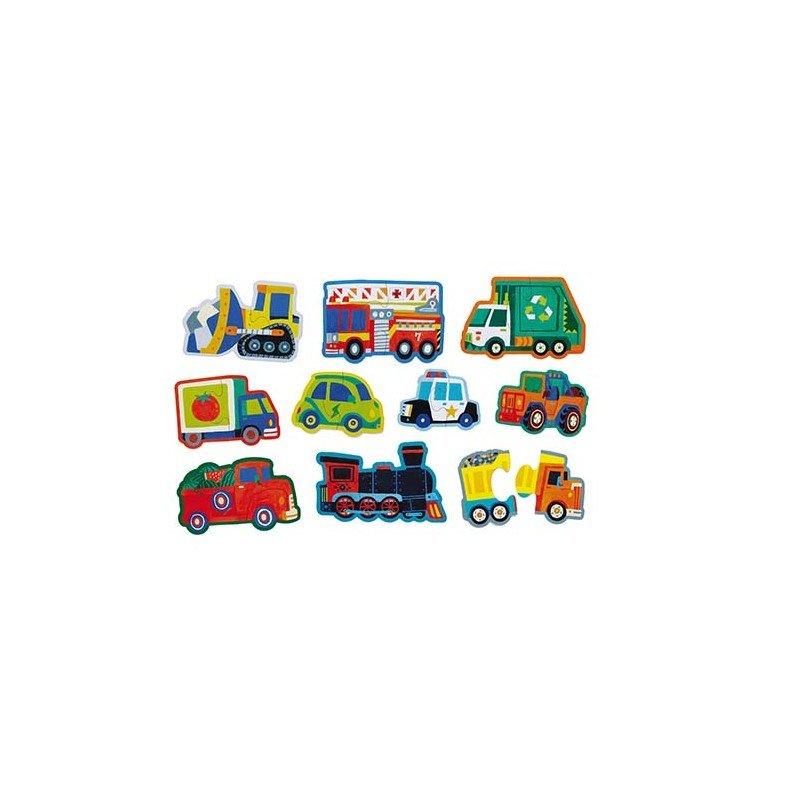 Crocodile Creek  Let's Begin Puzzle, Vehicles 2pc, Crocodile Creek 