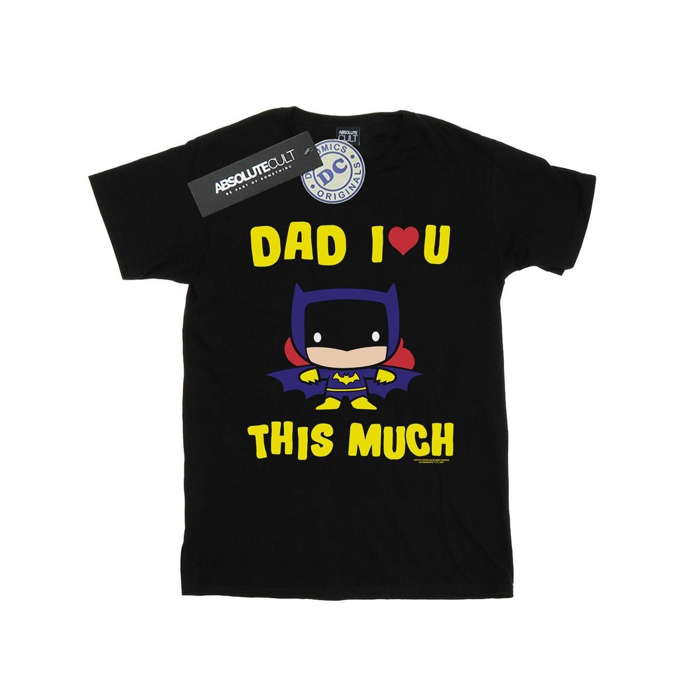 Image of Batman Dad I Love You This Much Tshirt Jungen Schwarz 140/146