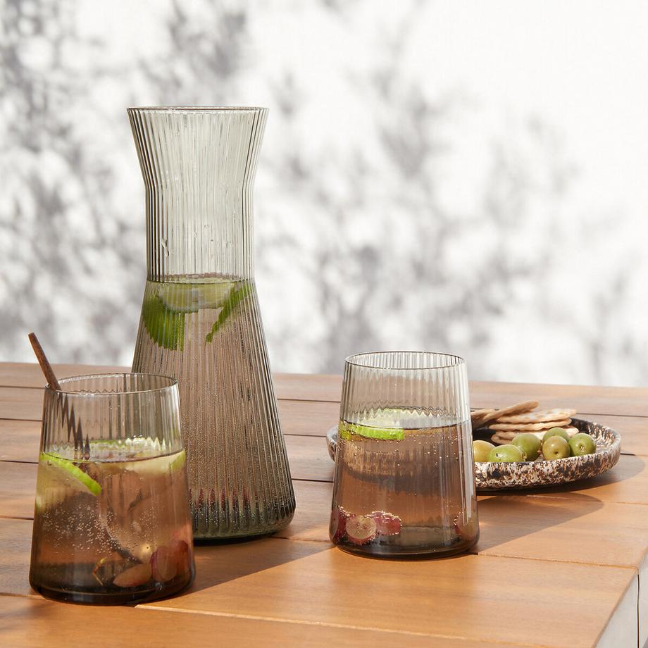 AM.PM Lot de 6 verres à eau striés  