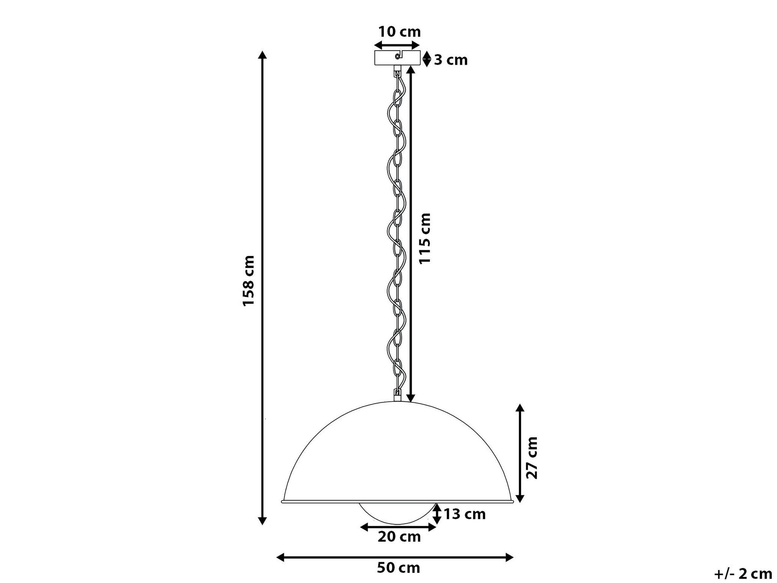 Beliani Lampadario en Metallo Moderno THAMES  