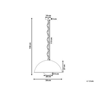 Beliani Lampadario en Metallo Moderno THAMES  