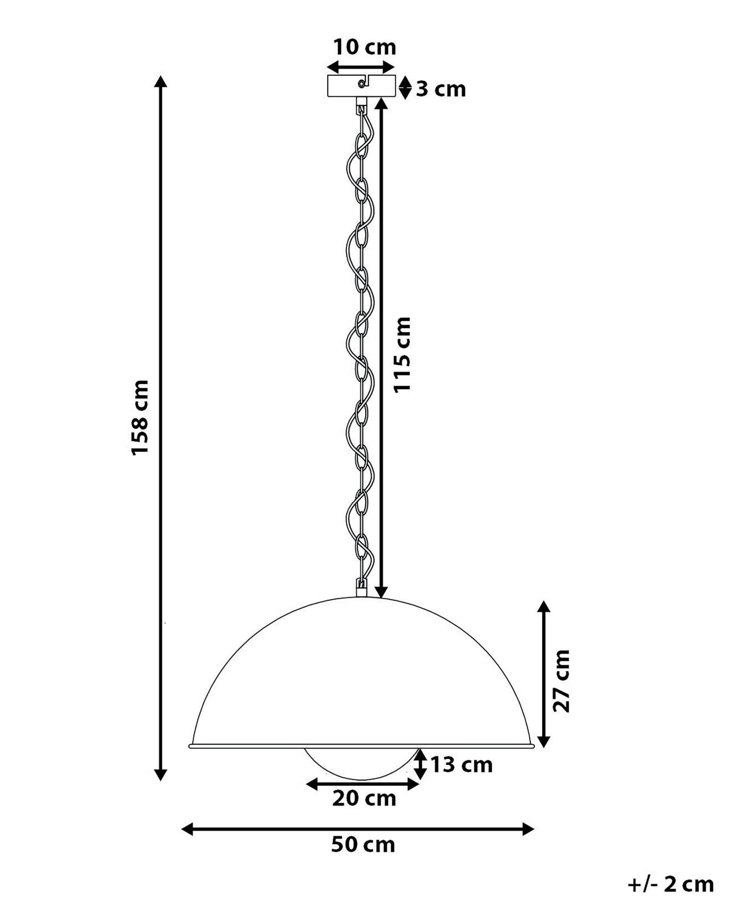 Beliani Lampe suspension en Métal Industriel THAMES  