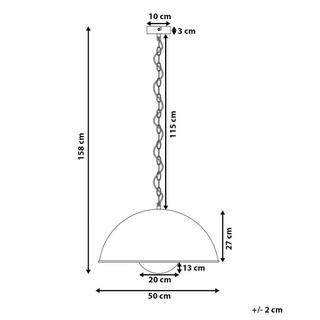 Beliani Lampe suspension en Métal Industriel THAMES  