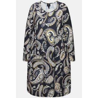 Ulla Popken Abito in jersey Paisley A-line Maniche Lunghe  