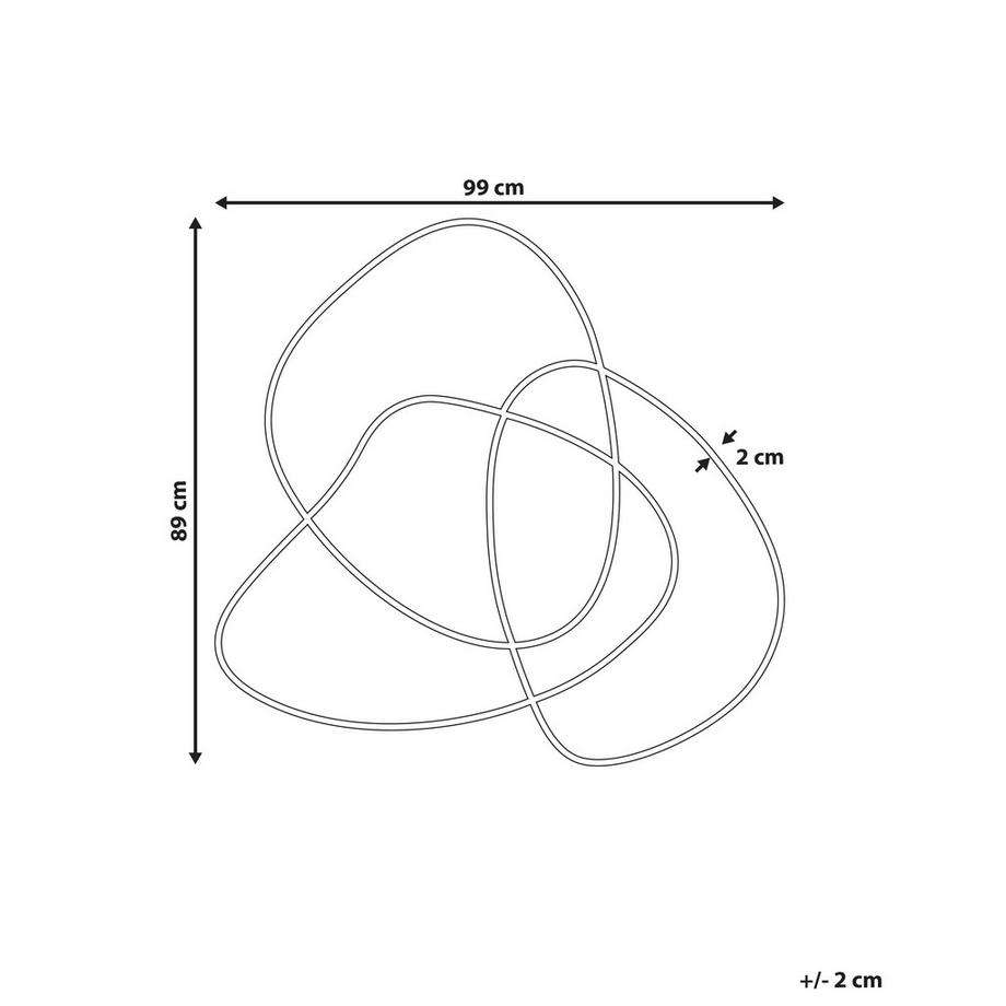 Beliani Wandspiegel aus Glas Modern TAILLY  