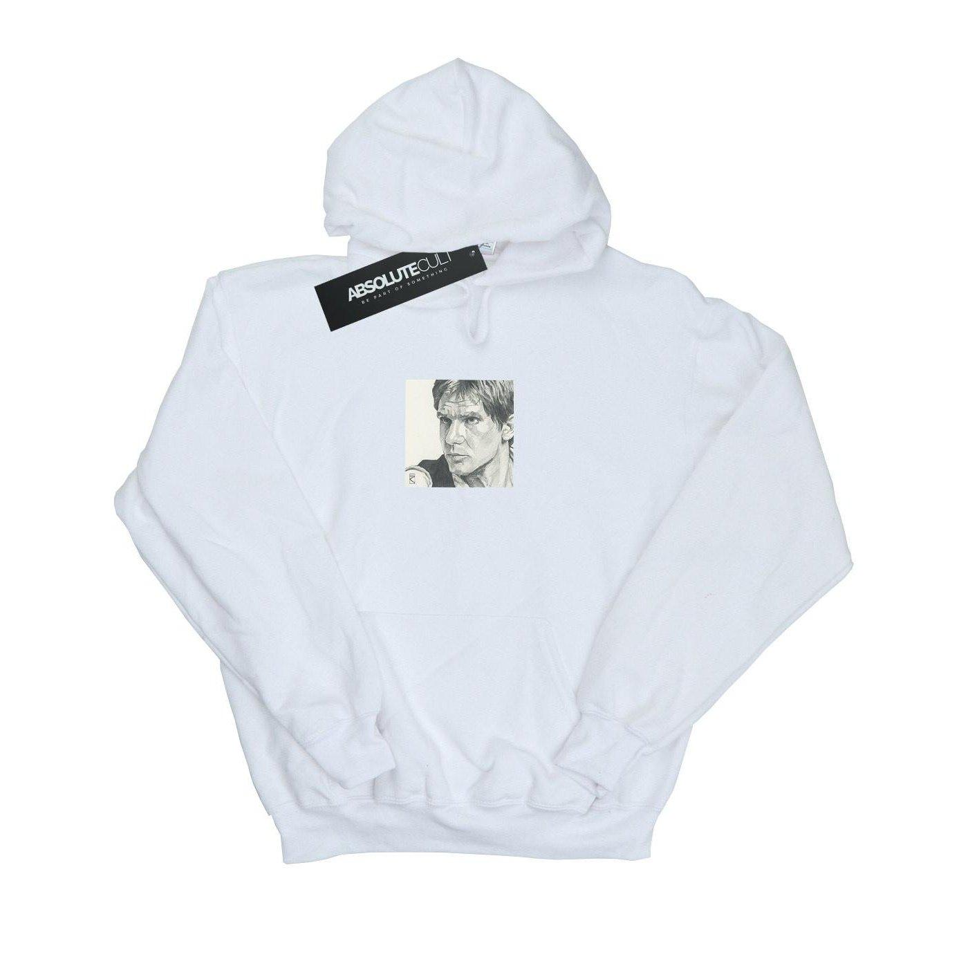 Image of Han Solo Drawing Kapuzenpullover Mädchen Weiss 140/146