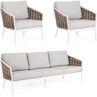 mutoni Gartenlounge maribela weiss (3er-set)  